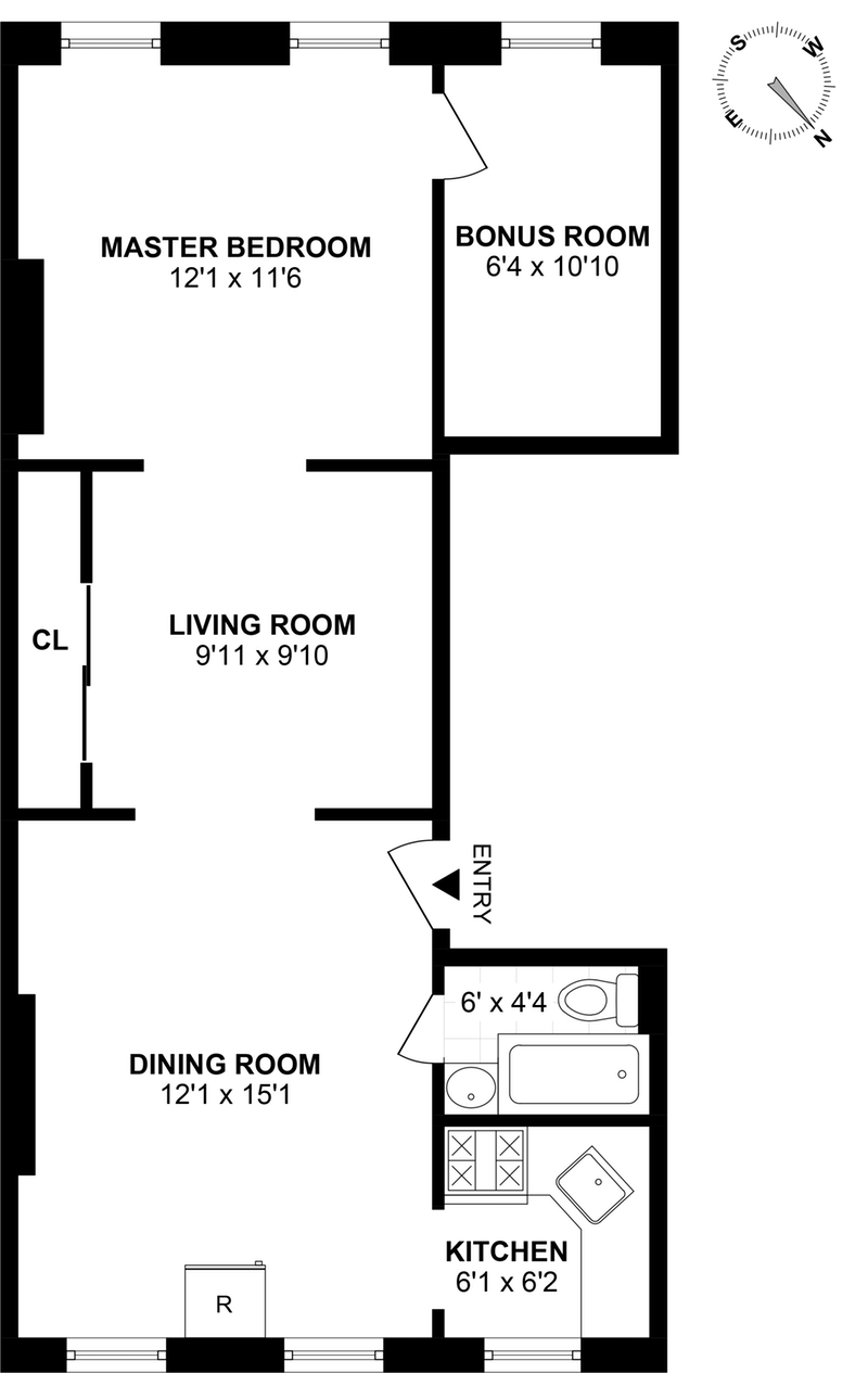Floorplan for 289 Carroll Street, 3