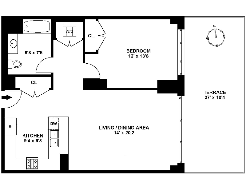 Floorplan for 1100 Maxwell Lane, 416