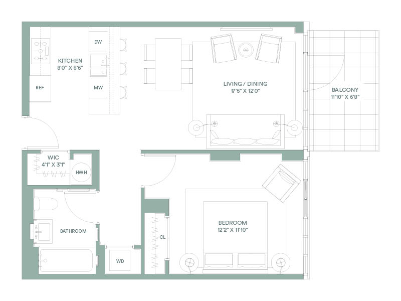 Floorplan for 2218 Jackson Avenue, 611