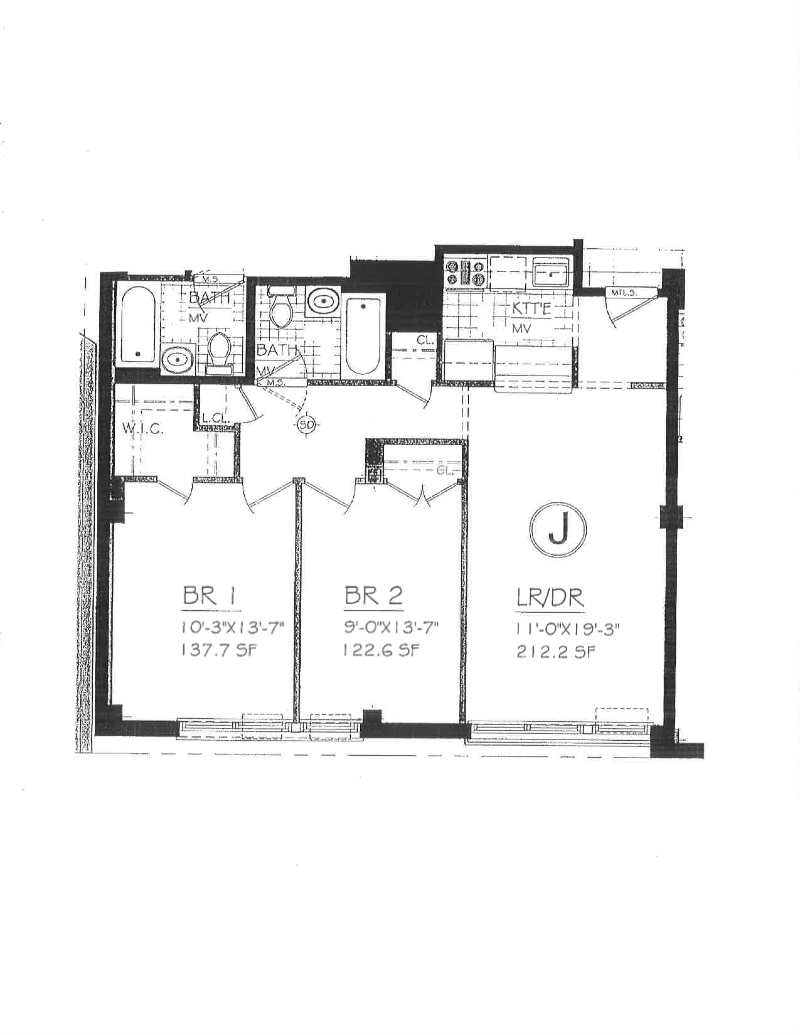 Floorplan for 279 West 117th Street, 5J