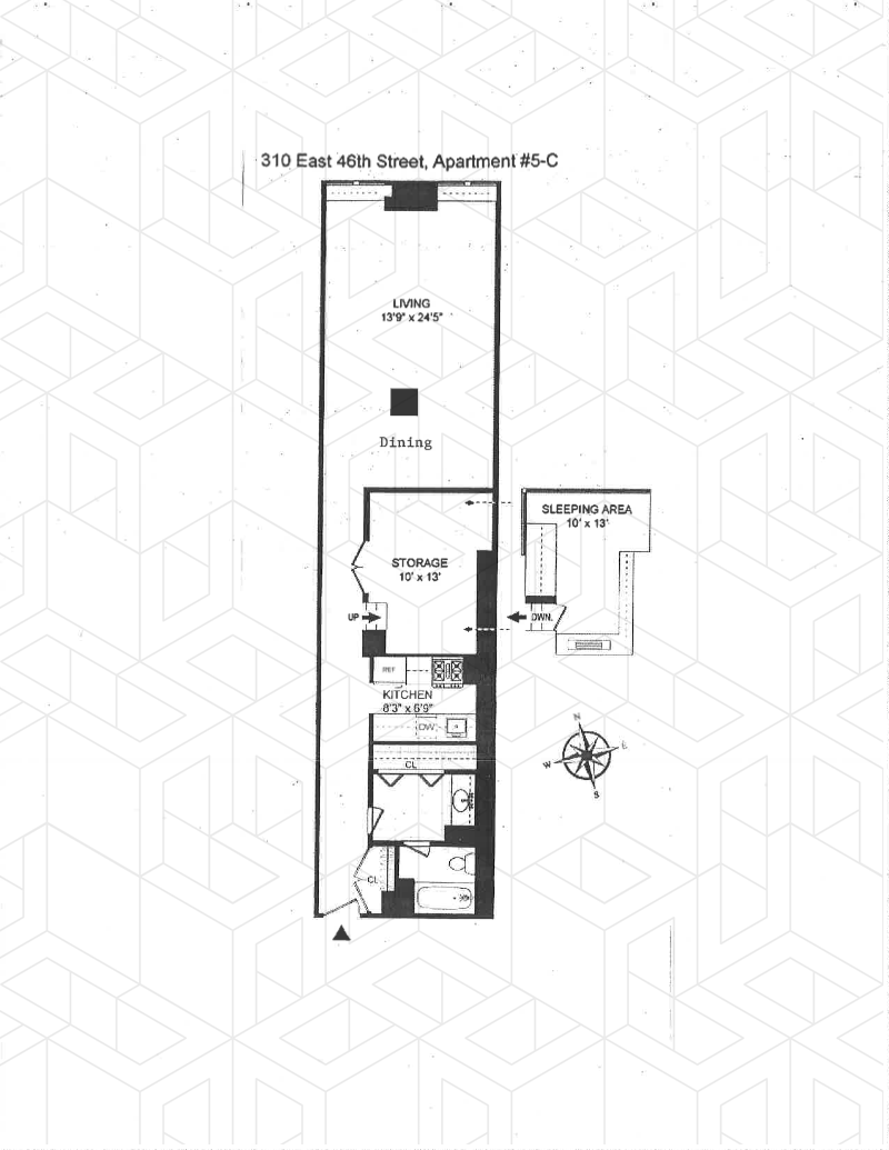 Floorplan for 310 East 46th Street, 5C