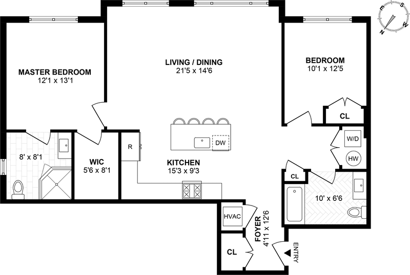 Floorplan for 801 Palisade Ave, 405