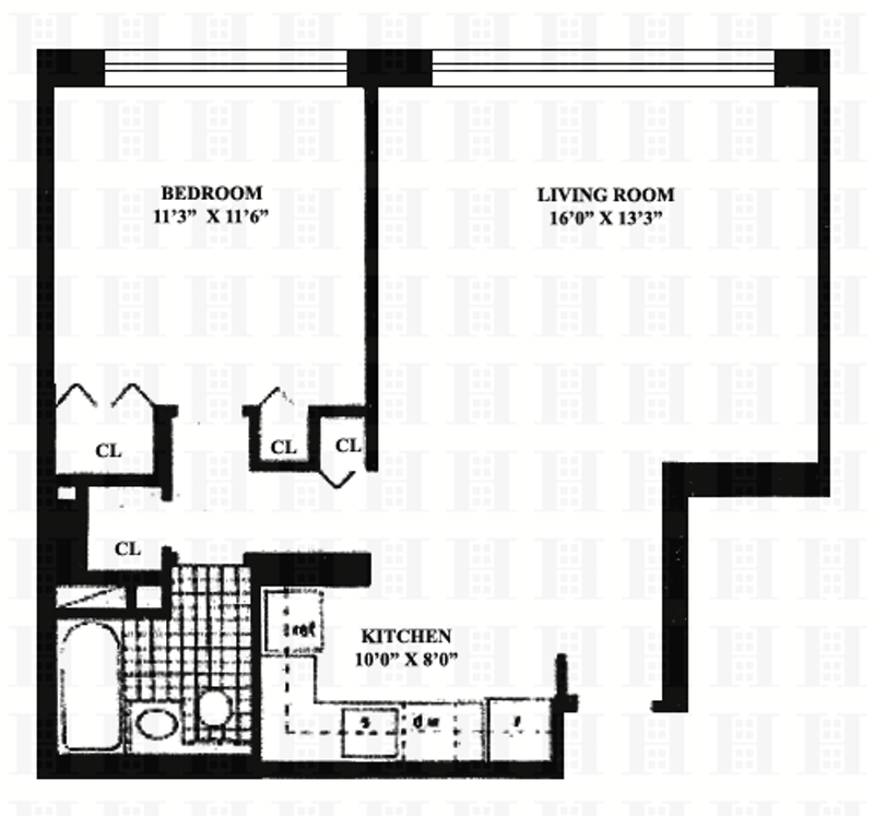 Floorplan for 333 East 45th Street, 14C