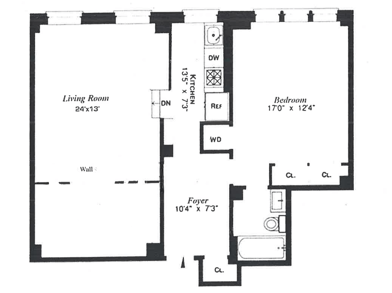 Floorplan for 110 East 87th Street, 6B