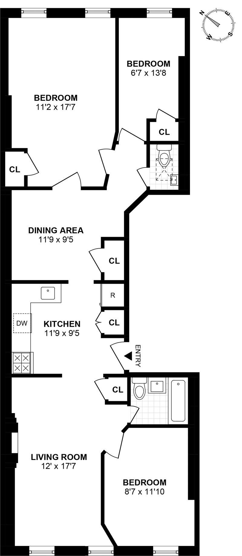 Floorplan for 137 23rd Street, 4