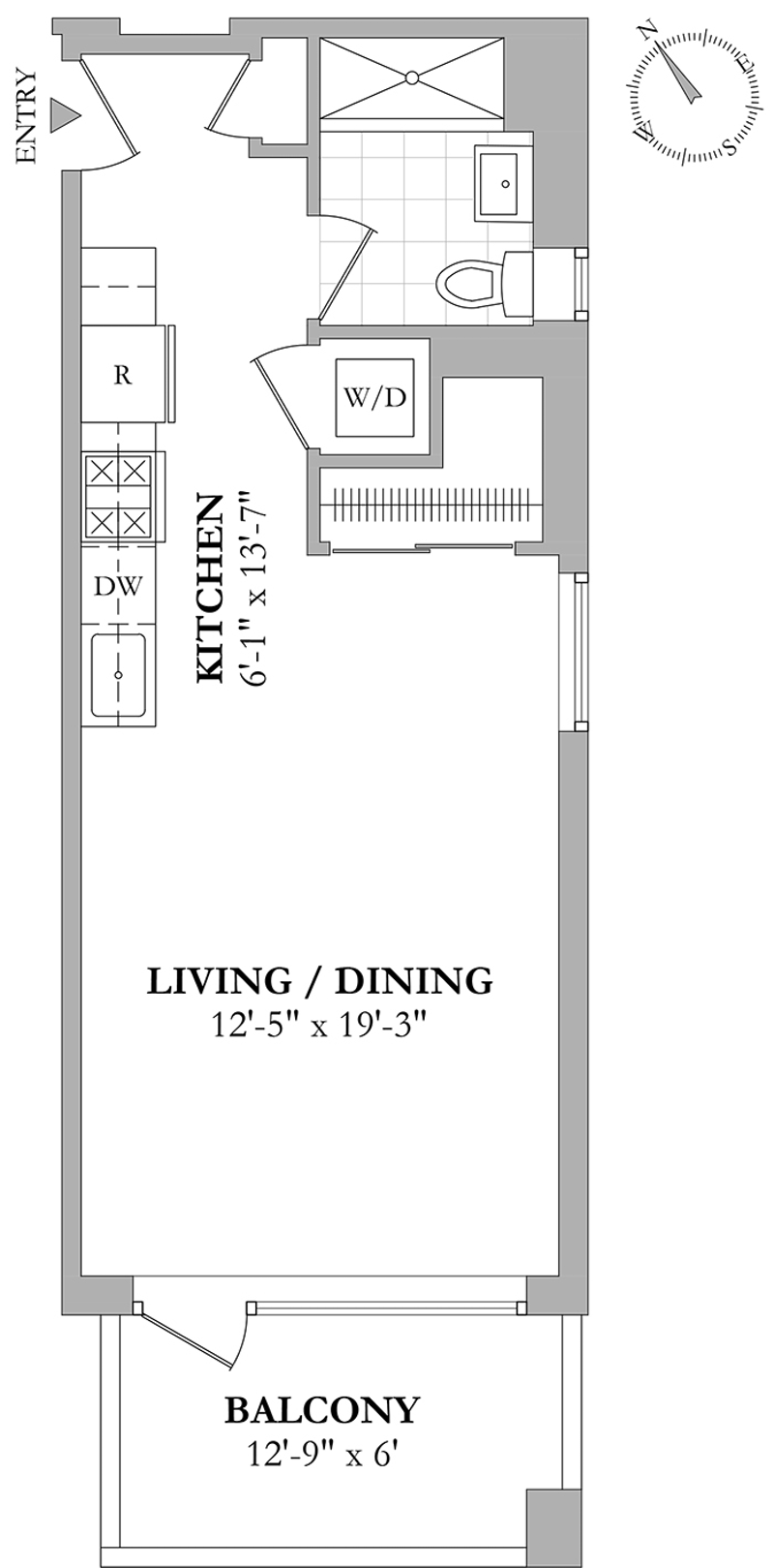 Floorplan for 58 West 129th Street, 2CR