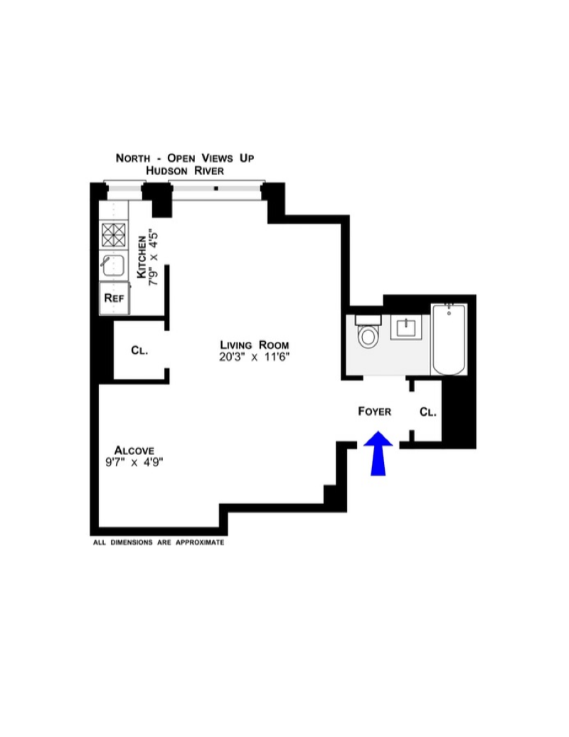 Floorplan for 230 Riverside Drive, 11J