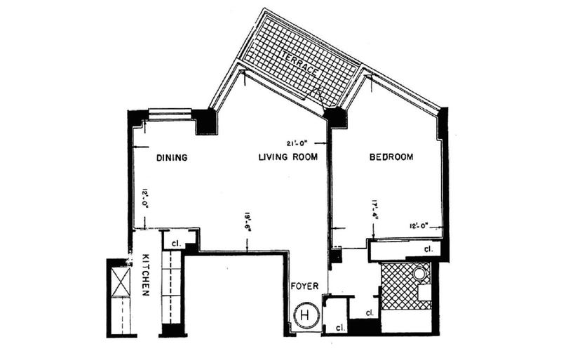 Floorplan for 60 Sutton Place South