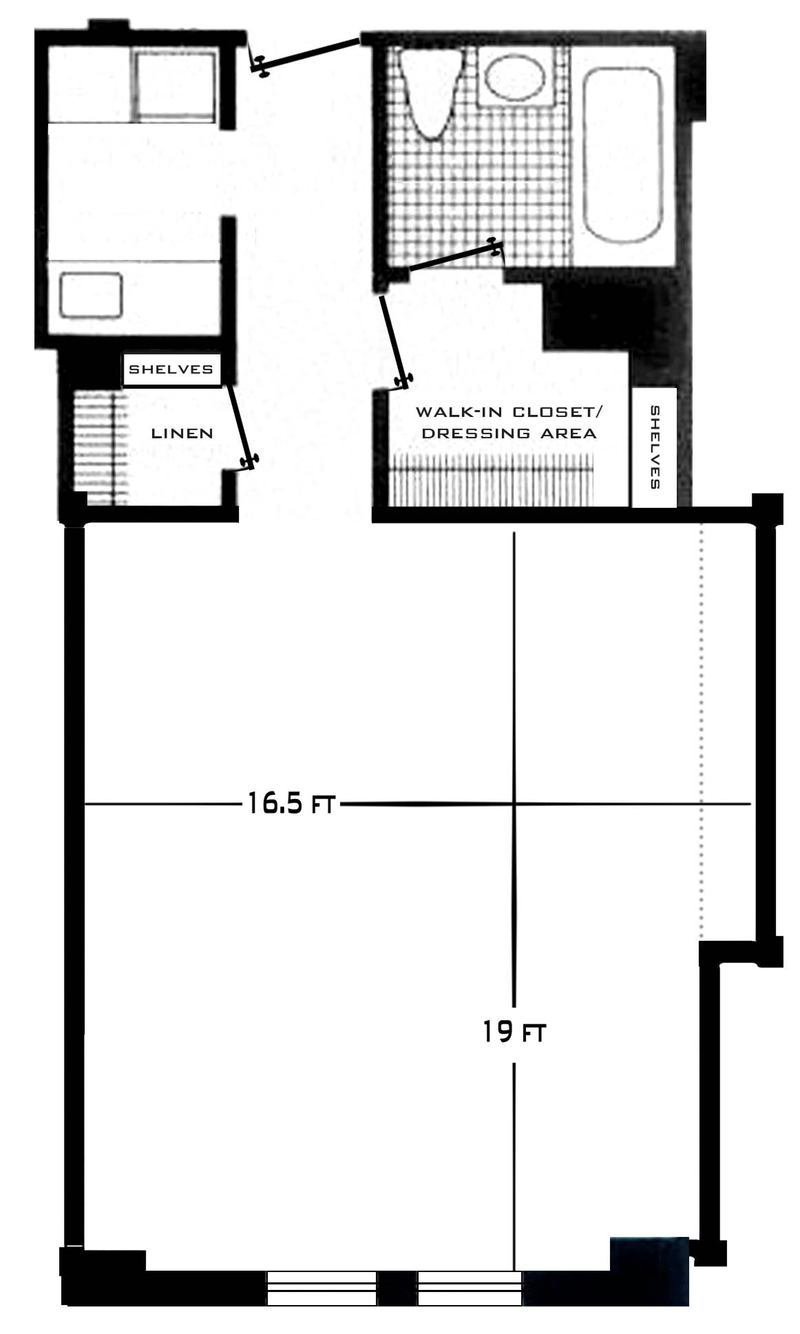 Floorplan for 410 West 24th Street, 12I
