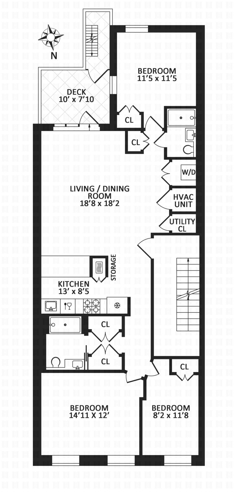 Floorplan for 132 2nd Place, 3