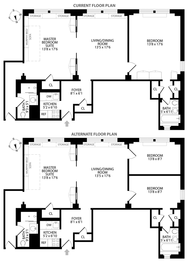 Floorplan for 20 West 72nd Street, 605B/606