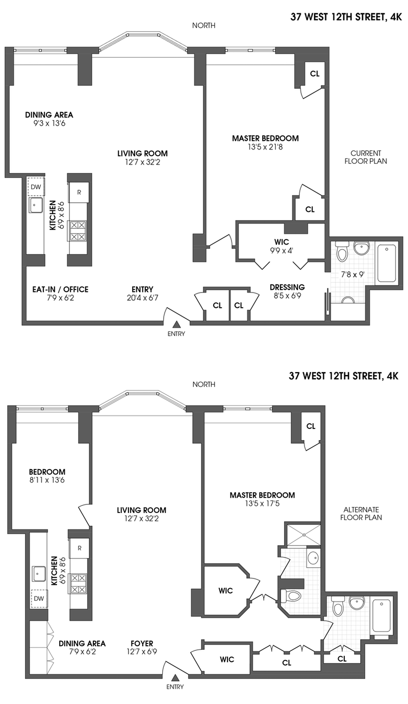 Floorplan for 37 West 12th Street, 4K