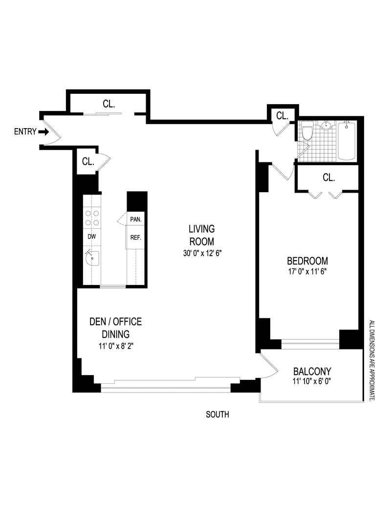 Floorplan for 205 West End Avenue, 10J