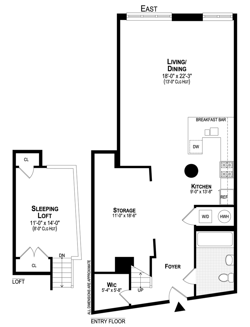 Floorplan for 689 Myrtle Avenue, 2A