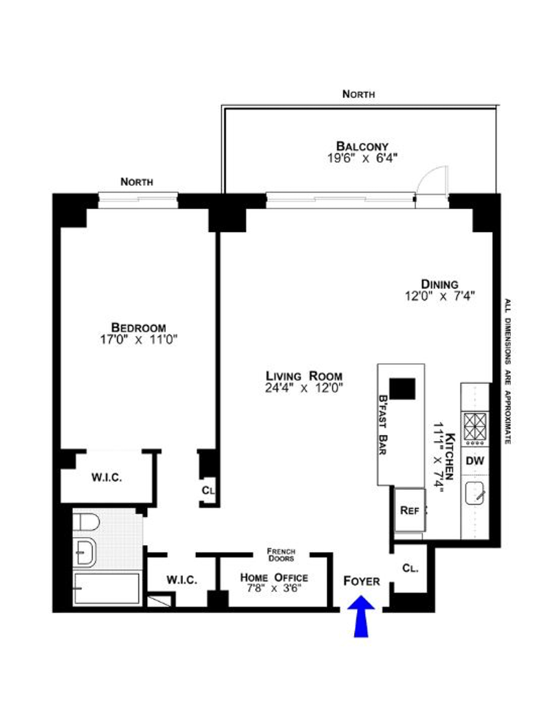 Floorplan for 382 Central Park West, 12N
