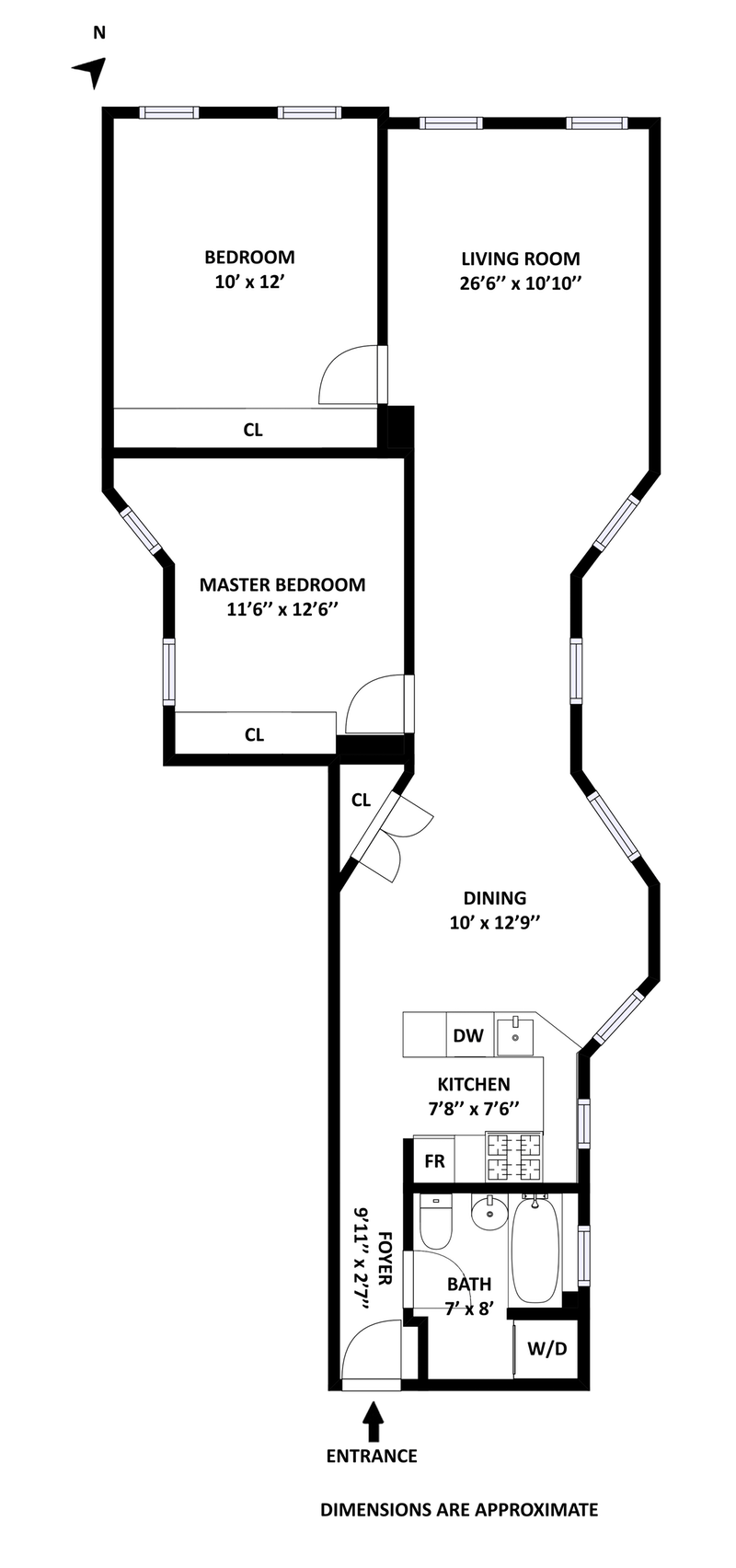 Floorplan for 989 Amsterdam Avenue, 5A