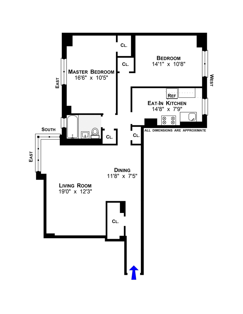 Floorplan for 210 East Broadway