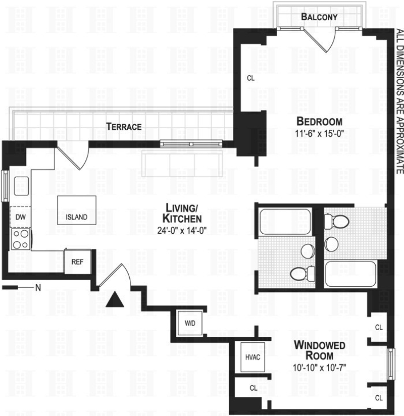 Floorplan for 2101 Eighth Avenue, 10A