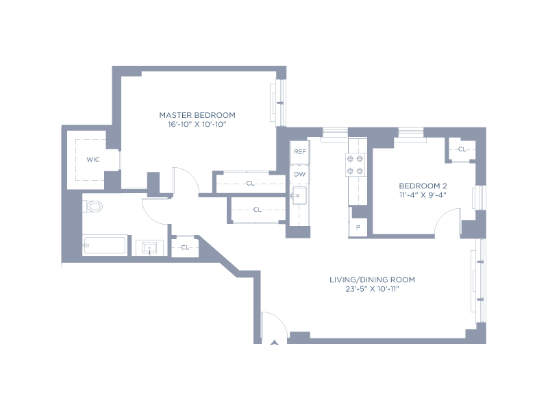 Floorplan for 5900 Arlington Avenue, 16F