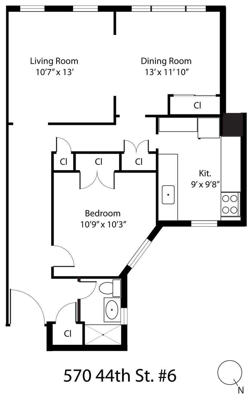 Floorplan for 570 44th Street, 6
