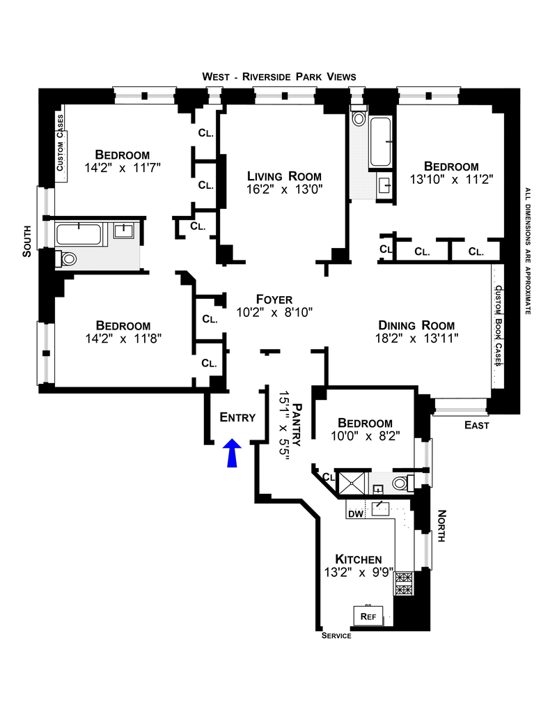 Floorplan for 360 Riverside Drive, 1AB