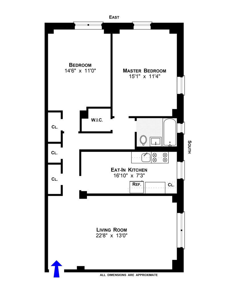 Floorplan for 550 Grand Street