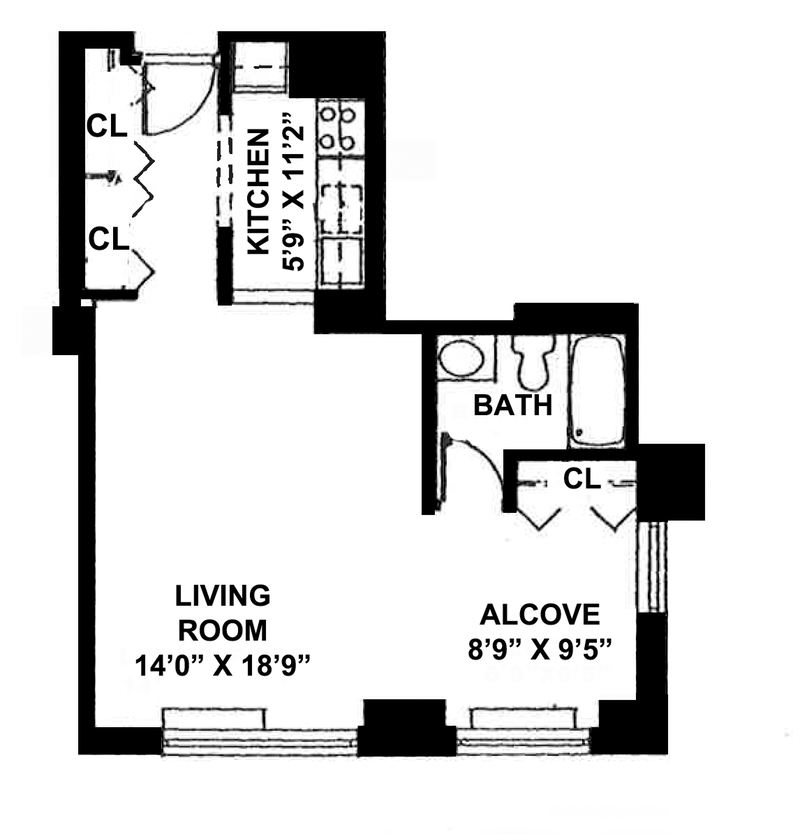 Floorplan for 400 East 70th Street, 1103