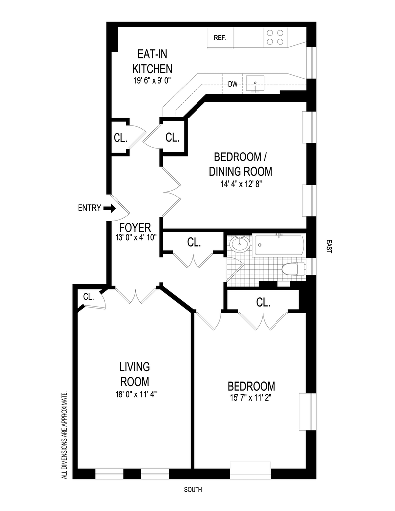 Floorplan for 565 West 169th Street, 5B