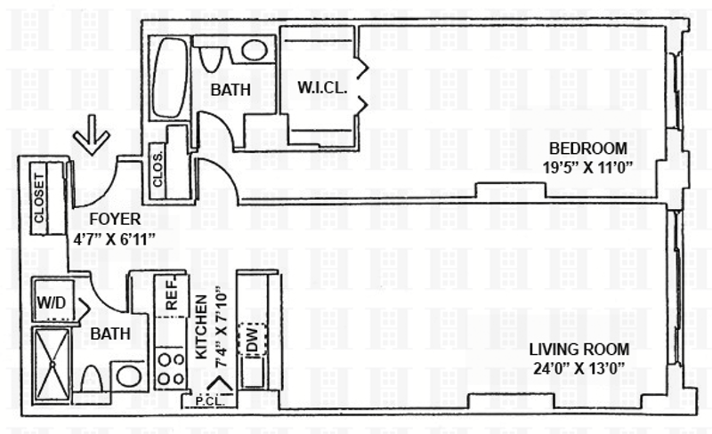 Floorplan for 101 West 79th Street, 4E