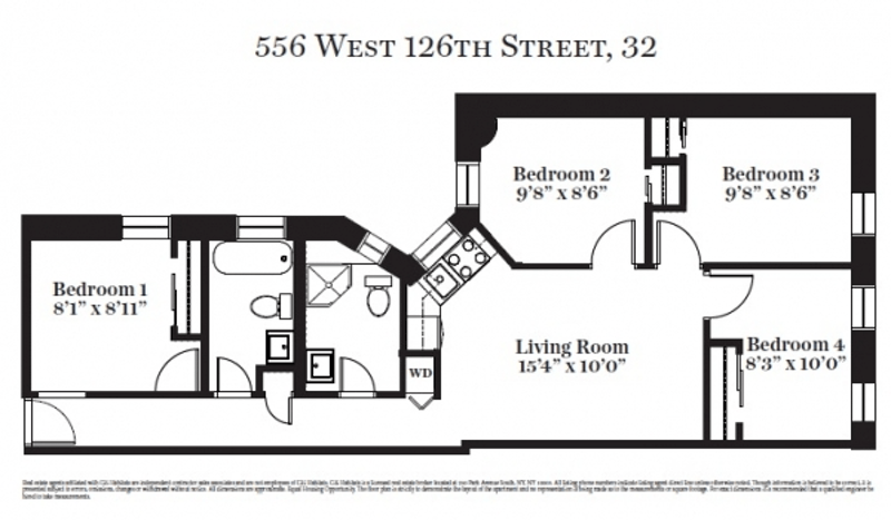 Floorplan for 556 West 126th Street, 32