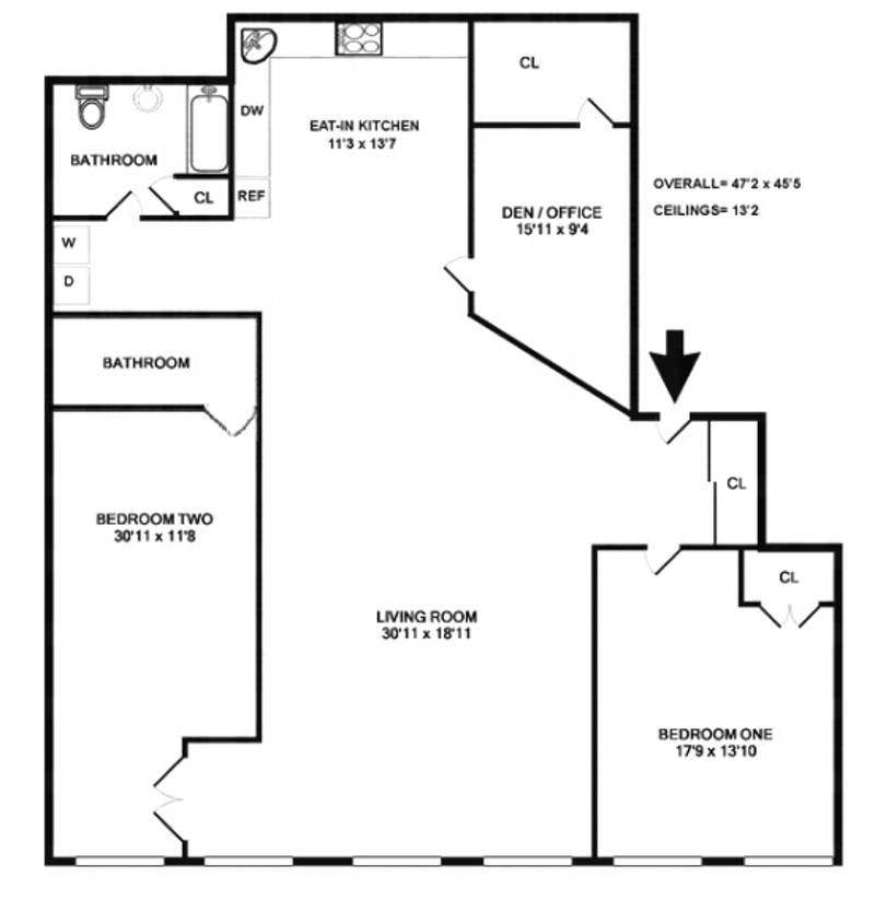 Floorplan for 39 Walker Street, 3R