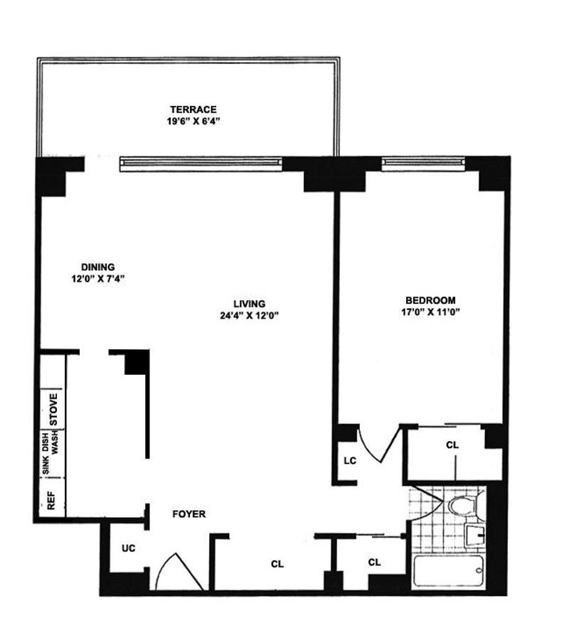 Floorplan for 372 Central Park West, 3BB
