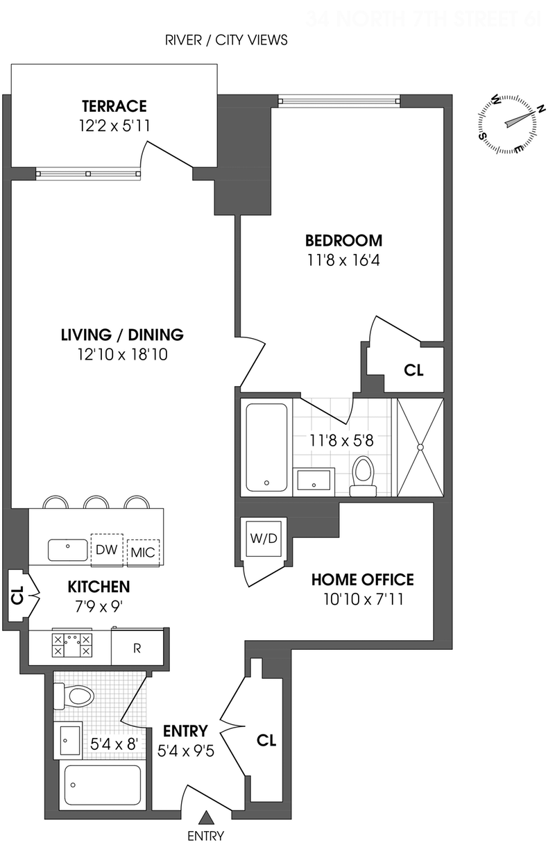 Floorplan for 34 North 7th St, 6I