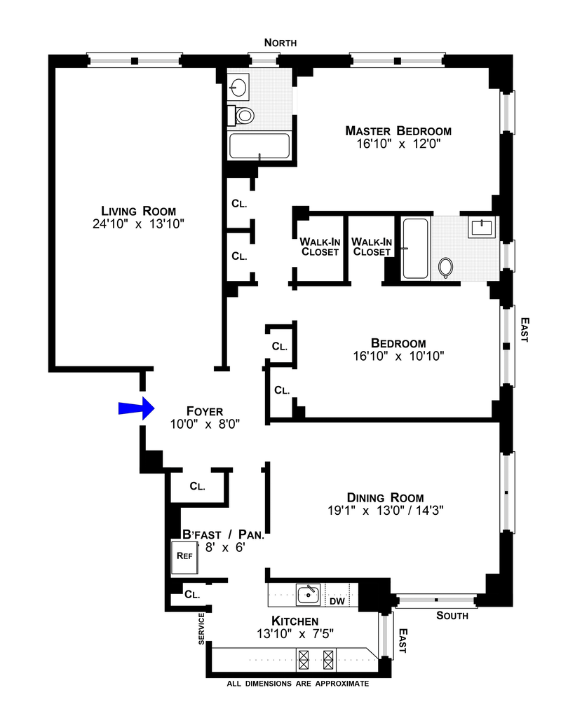 Floorplan for 285 Riverside Drive, 10D