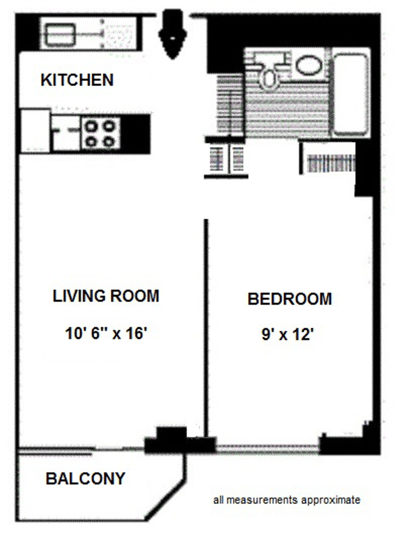 Floorplan for 50 Lexington Avenue, 16F