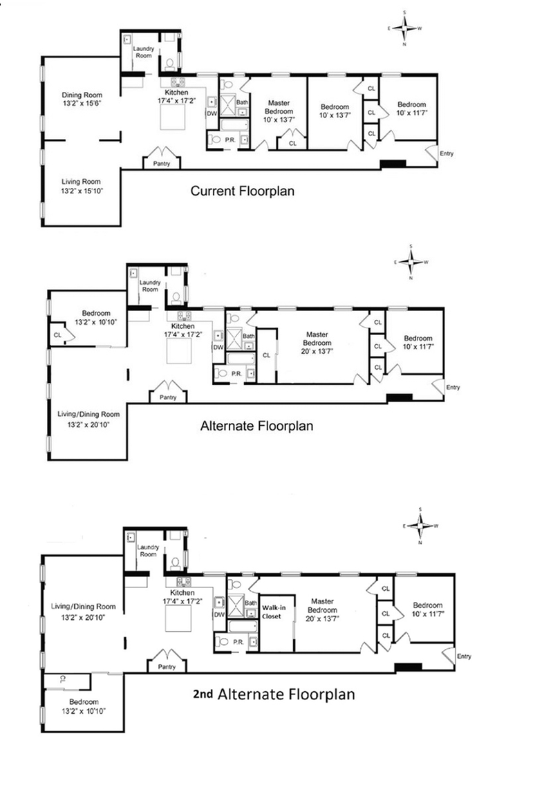 Floorplan for 243 West 98th Street, 6B