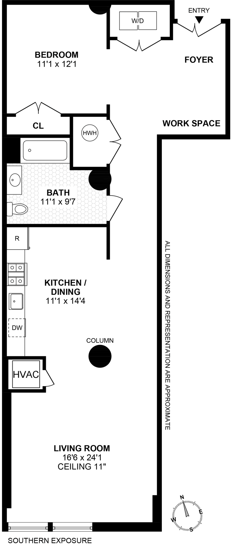 Floorplan for 140 Bay St, 5J