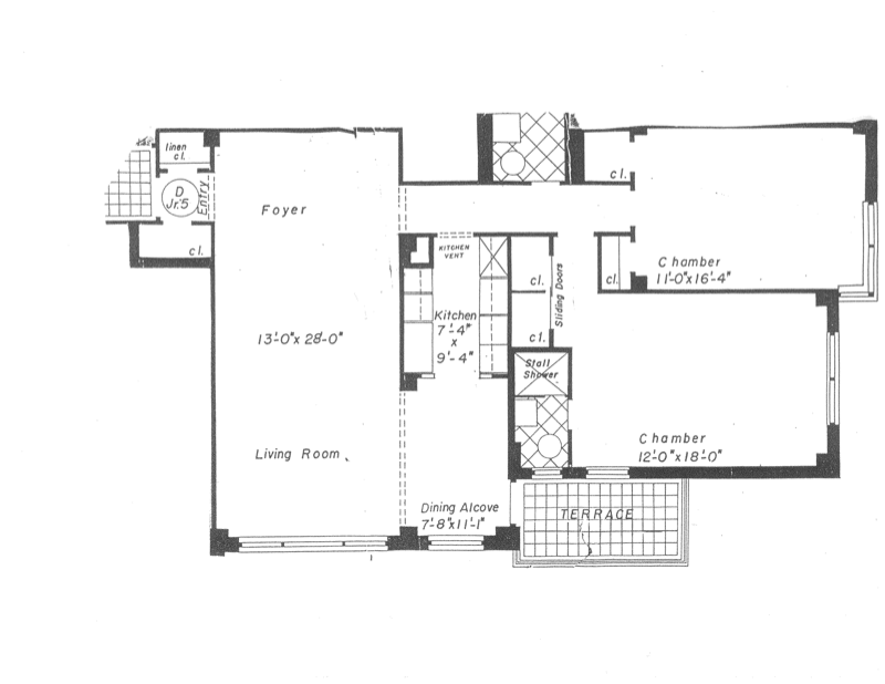 Floorplan for 3515 Henry Hudson Parkway, 5D