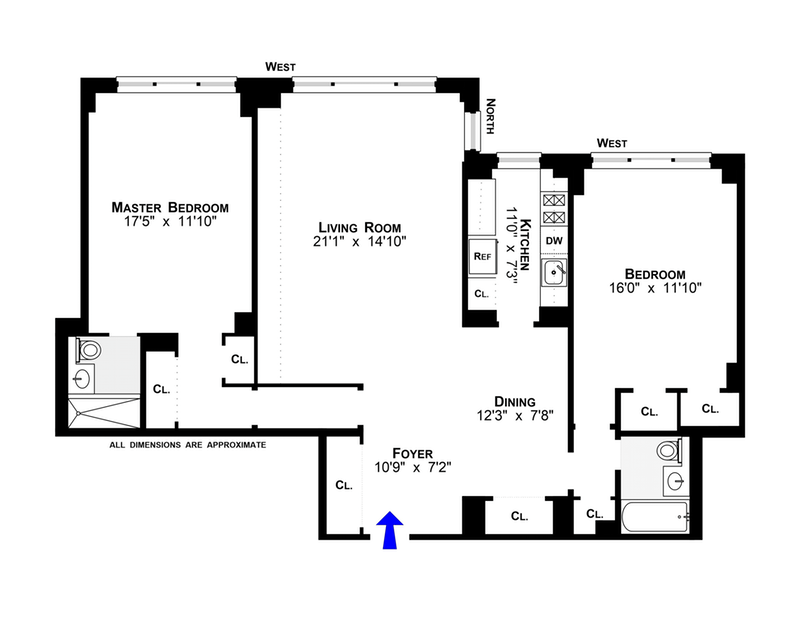 Floorplan for 201 East 79th Street, 8F