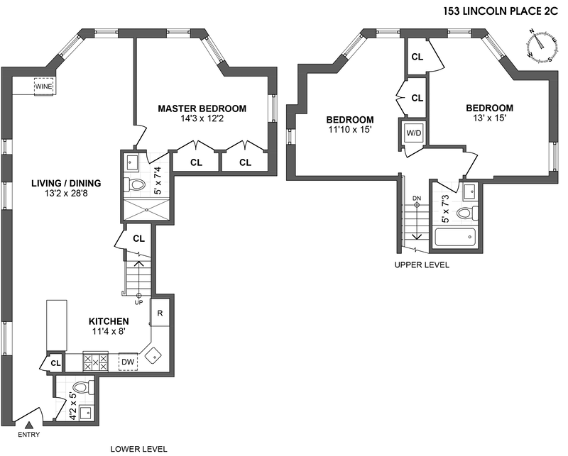 Floorplan for 153 Lincoln Place, 2C