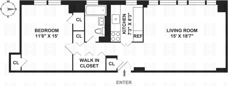Floorplan for 165 West 66th Street, 21C