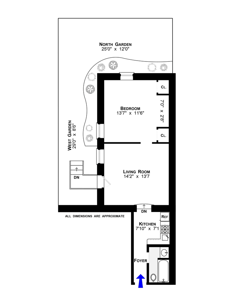 Floorplan for 29 West 74th Street, 1C