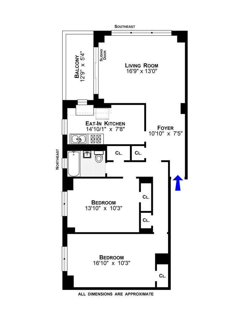 Floorplan for 268 East Broadway