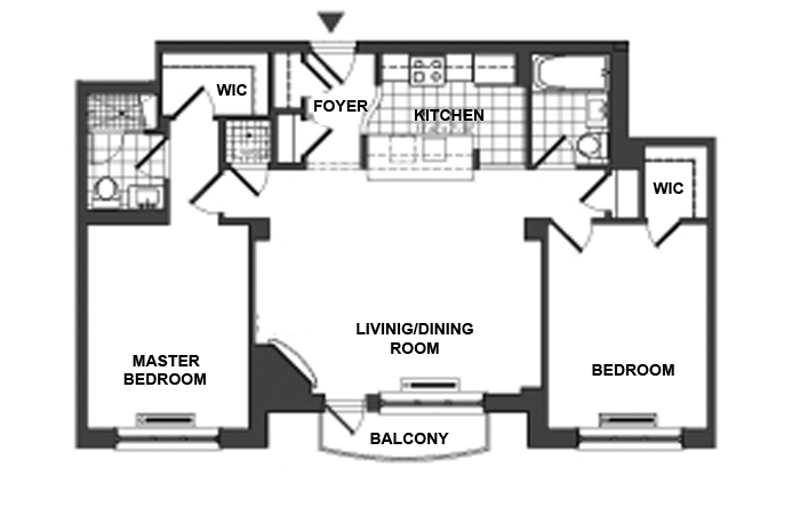 Floorplan for 2077 Fifth Avenue, 5B