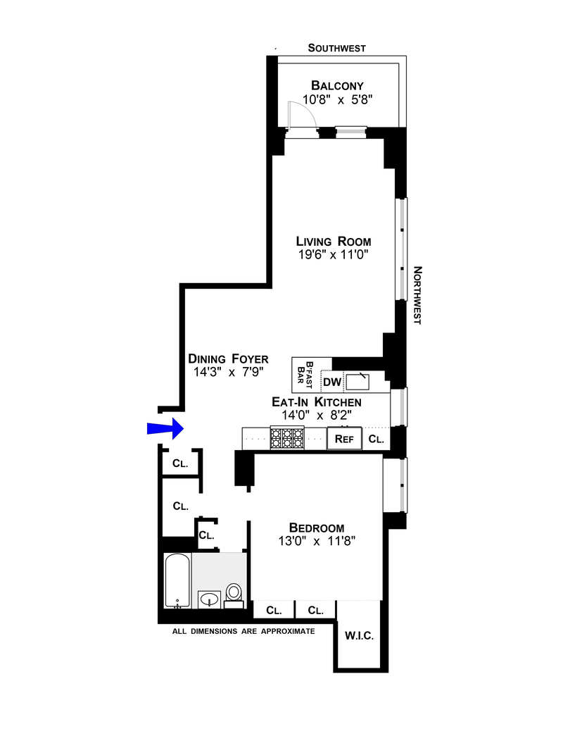 Floorplan for 455 FDR Drive