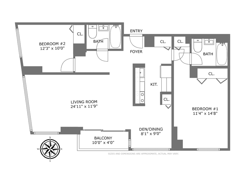 Floorplan for 4 -74 48th Ave, 23A