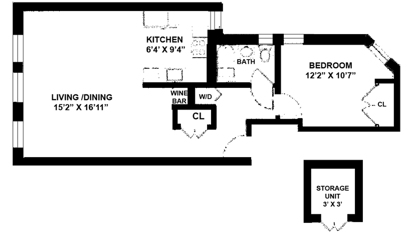 Floorplan for 229 West 116th Street, 3C