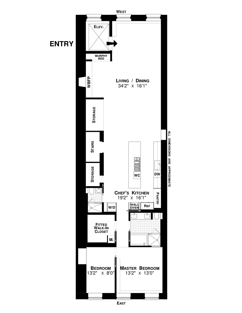 Floorplan for 451 West Broadway