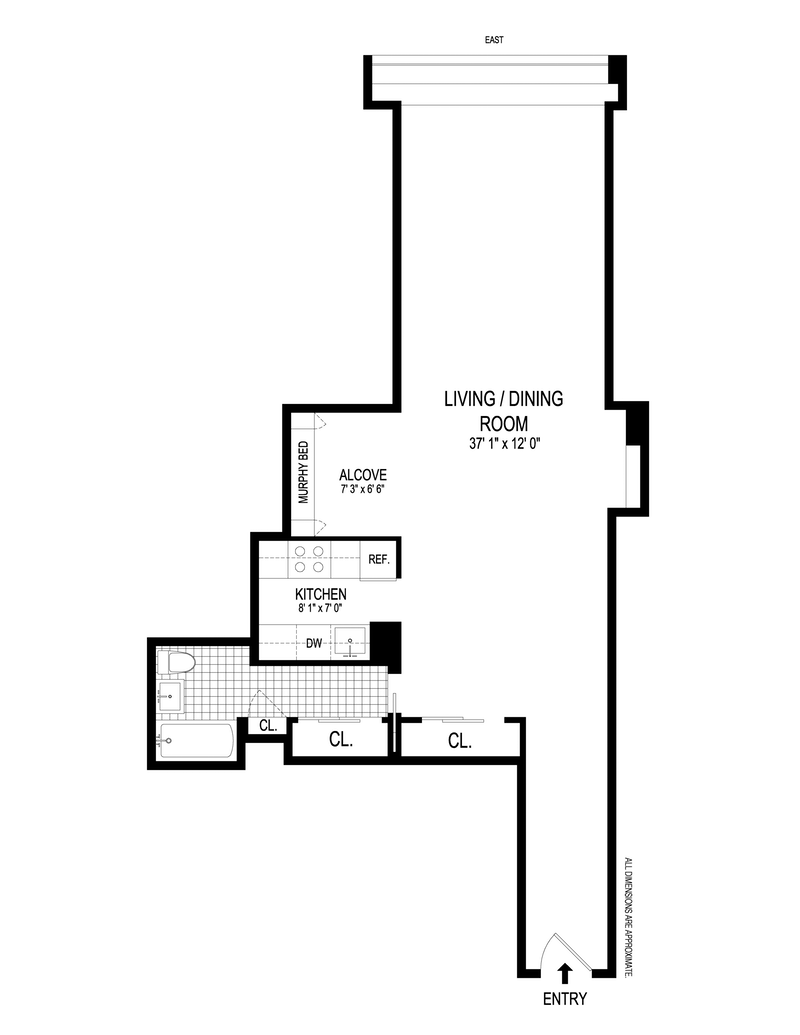 Floorplan for 310 East 46th Street, 18K