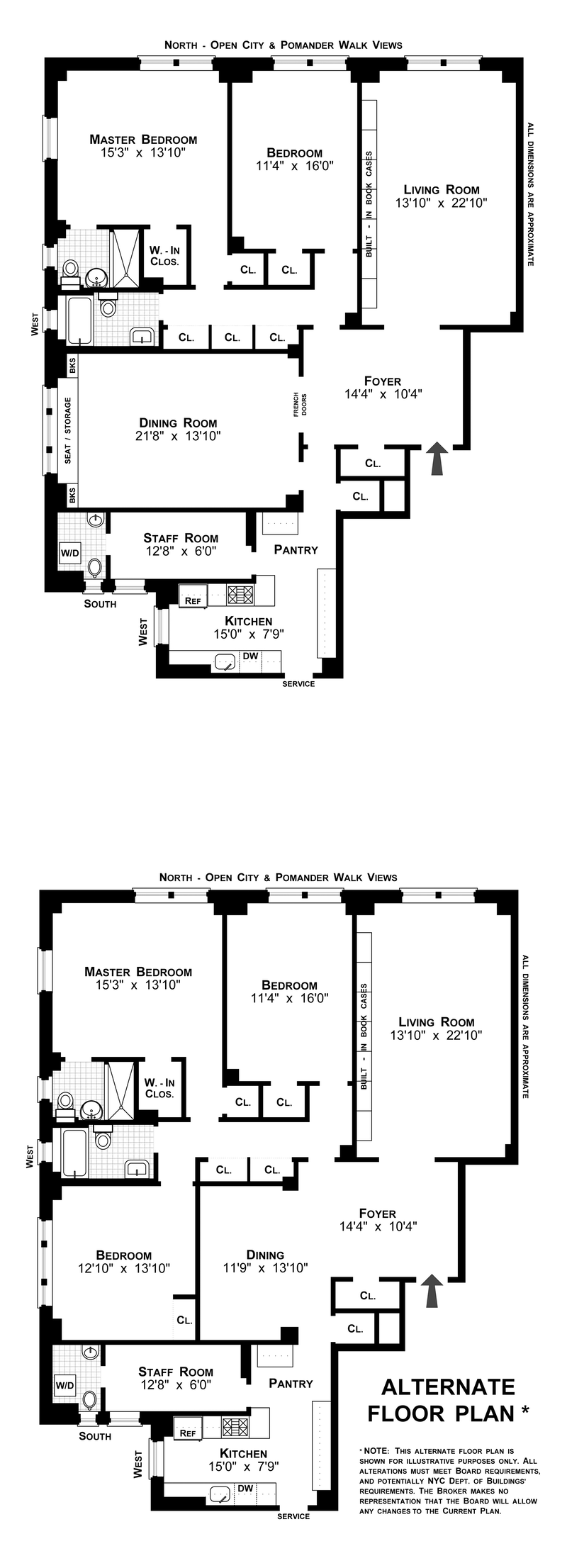 Floorplan for 250 West 94th Street, 10H